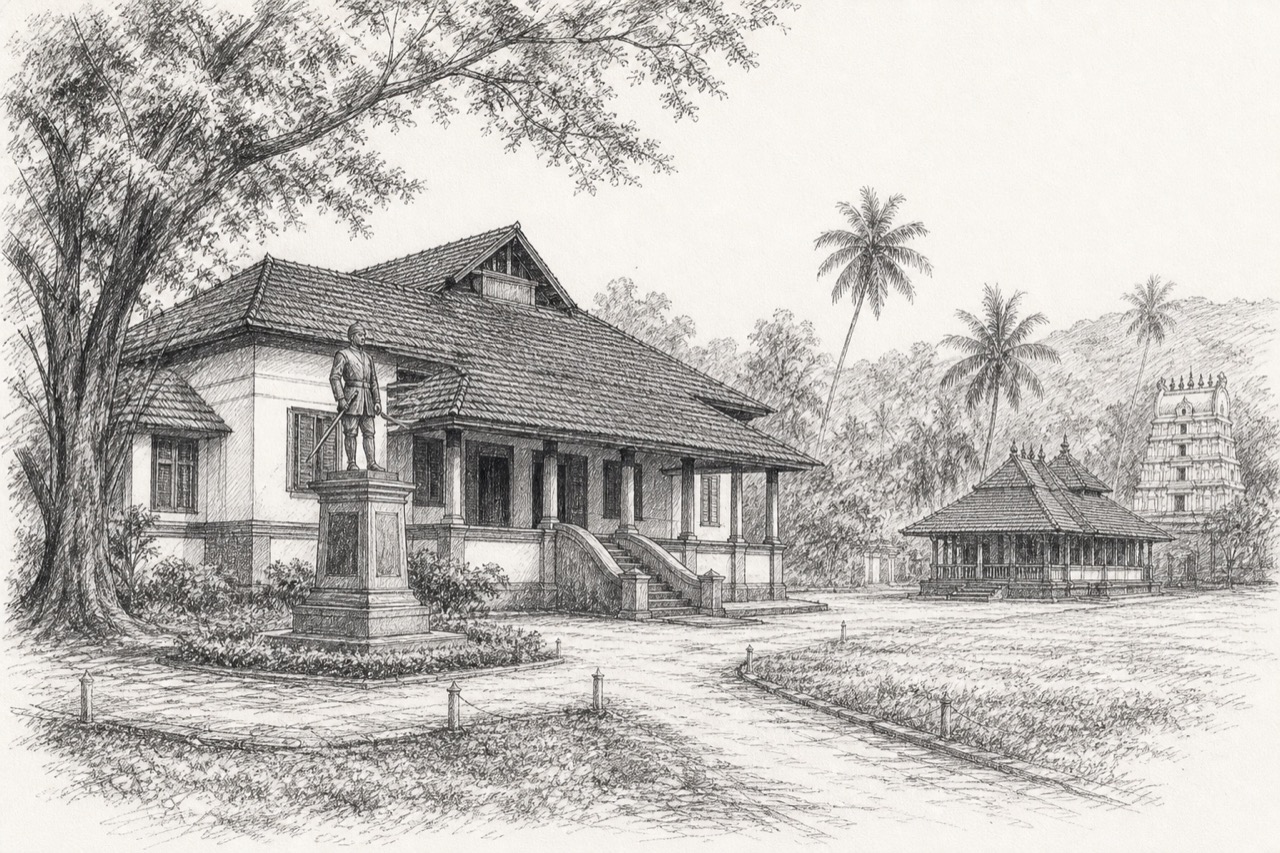 Hand-drawn pencil travel sketch for Adūr