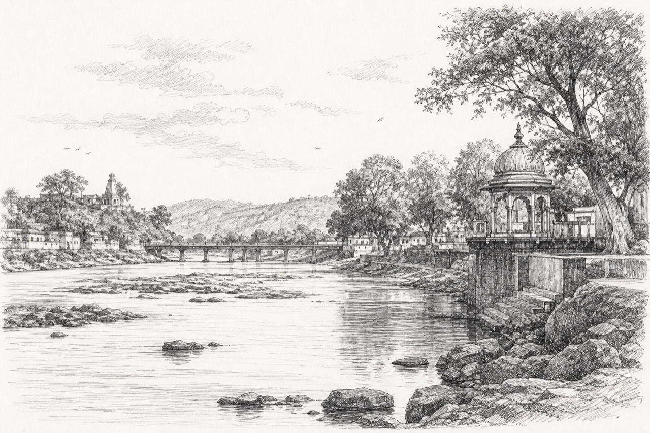 Hand-drawn pencil travel sketch for Betūl