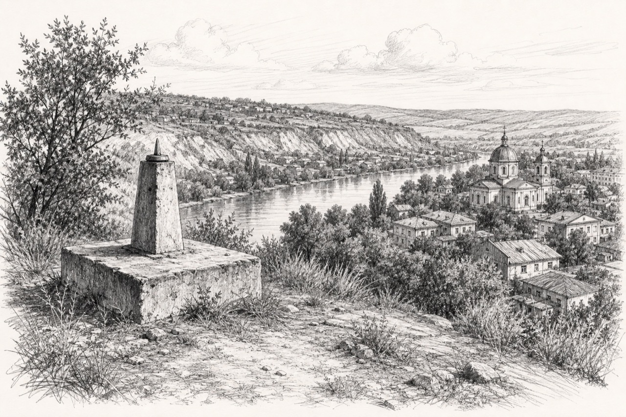 Hand-drawn pencil travel sketch for Rudi, Moldova